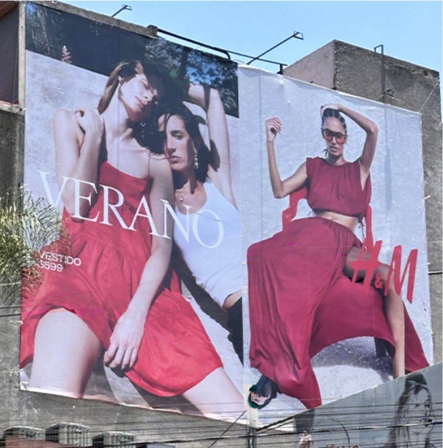 H&M Verano campaign billboard in Mexico City