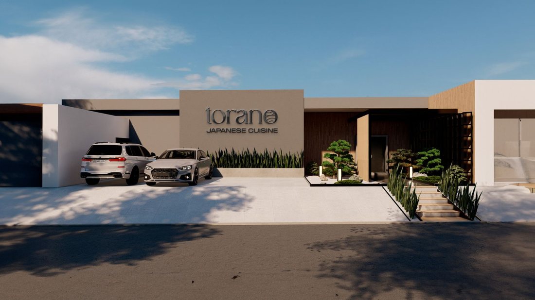 Torano restaurant exterior with signage
